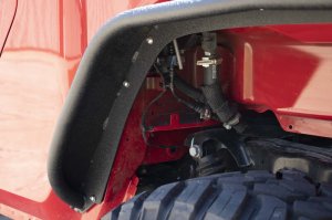 Jeep Wrangler Tube Fenders - Rear - Fishbone Offroad - Steel Tube - Black - `18-`27